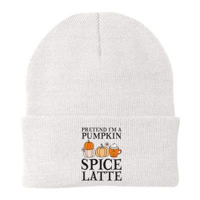 Pretend I'm A Pumpkin Spice Latte Funny Halloween Costume Beanie