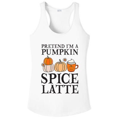 Pretend I'm A Pumpkin Spice Latte Funny Halloween Costume Ladies PosiCharge Competitor Racerback Tank