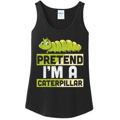 Pretend Im A Caterpillar Adults Kids Halloween Costume Ladies Essential Tank