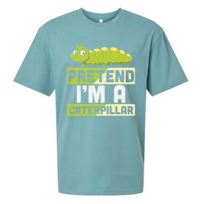 Pretend Im A Caterpillar Adults Kids Halloween Costume Sueded Cloud Jersey T-Shirt