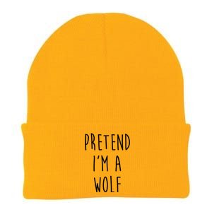 Pretend I'm A Wolf Funny Halloween Costume Knit Cap Winter Beanie