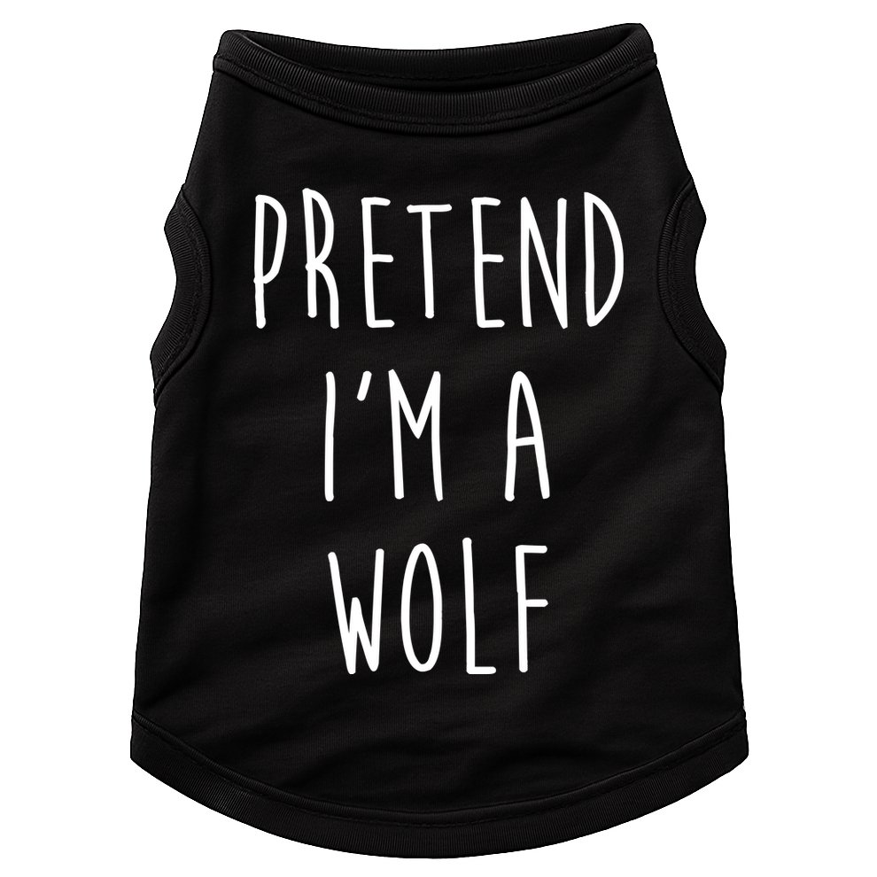 Pretend I'm A Wolf Funny Halloween Costume Doggie Tank