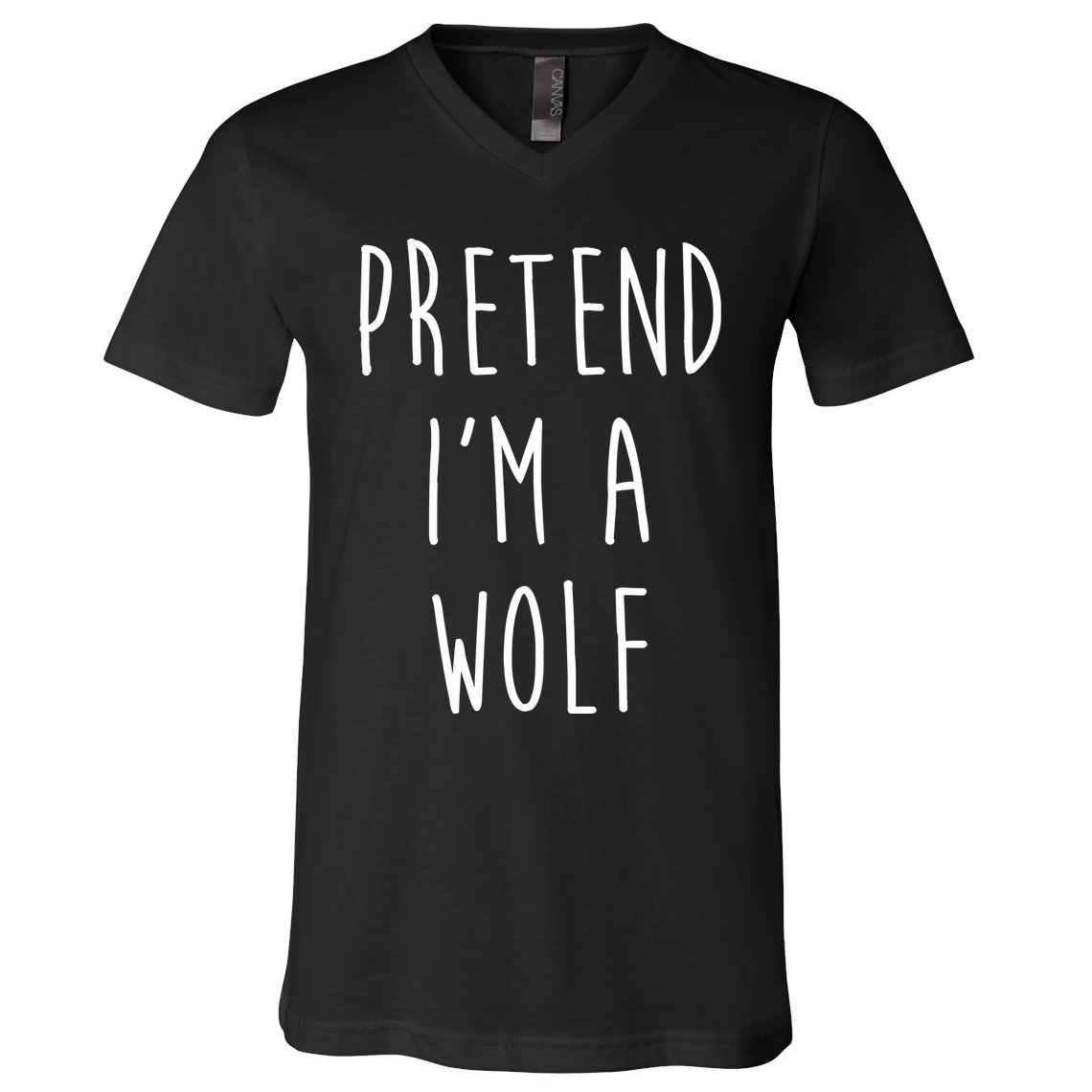 Pretend I'm A Wolf Funny Halloween Costume V-Neck T-Shirt
