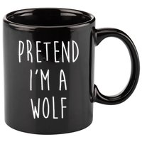 Pretend I'm A Wolf Funny Halloween Costume 11oz C Handle Ceramic Mug