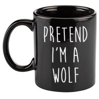 Pretend I'm A Wolf Funny Halloween Costume 11oz C Handle Ceramic Mug