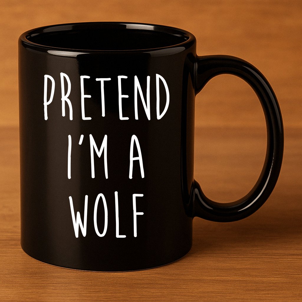 Pretend I'm A Wolf Funny Halloween Costume 11oz C Handle Ceramic Mug