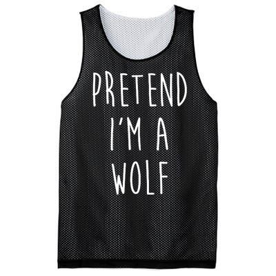 Pretend I'm A Wolf Funny Halloween Costume Mesh Reversible Basketball Jersey Tank