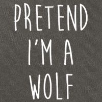 Pretend I'm A Wolf Funny Halloween Costume Cotton Canvas Backpack