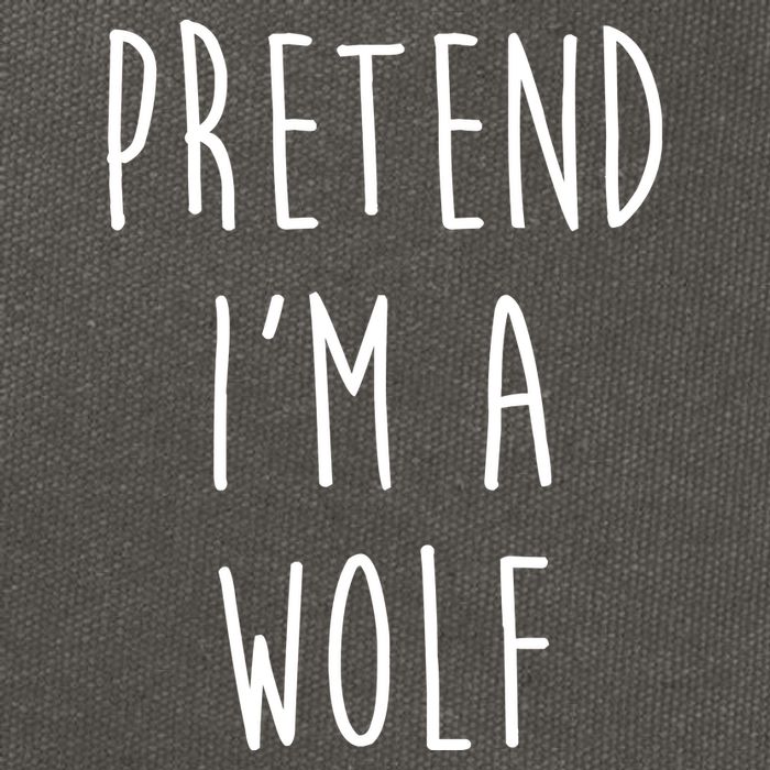 Pretend I'm A Wolf Funny Halloween Costume Cotton Canvas Backpack