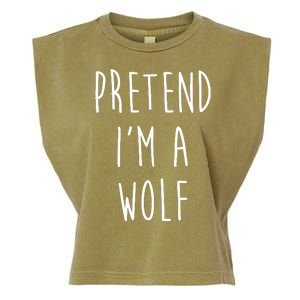 Pretend I'm A Wolf Funny Halloween Costume Garment-Dyed Women's Muscle Tee