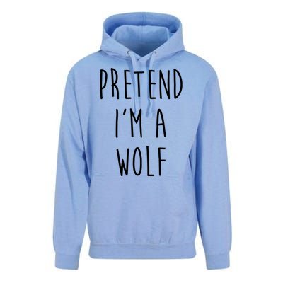 Pretend I'm A Wolf Funny Halloween Costume Unisex Surf Hoodie