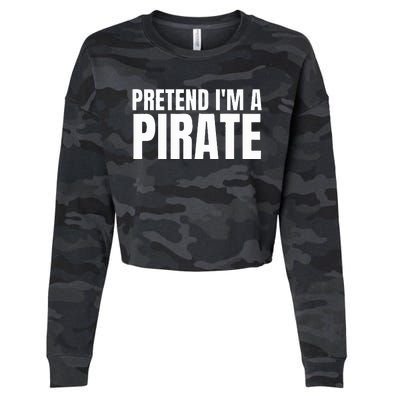 Pretend I'm A Pirate Matching Costume Cropped Pullover Crew