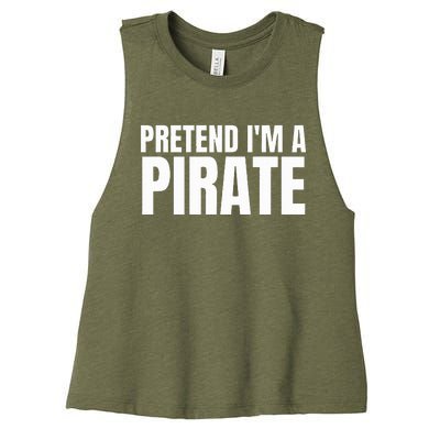 Pretend I'm A Pirate Matching Costume Women's Racerback Cropped Tank