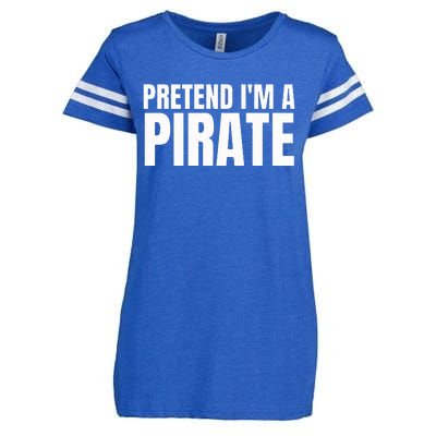 Pretend I'm A Pirate Matching Costume Enza Ladies Jersey Football T-Shirt