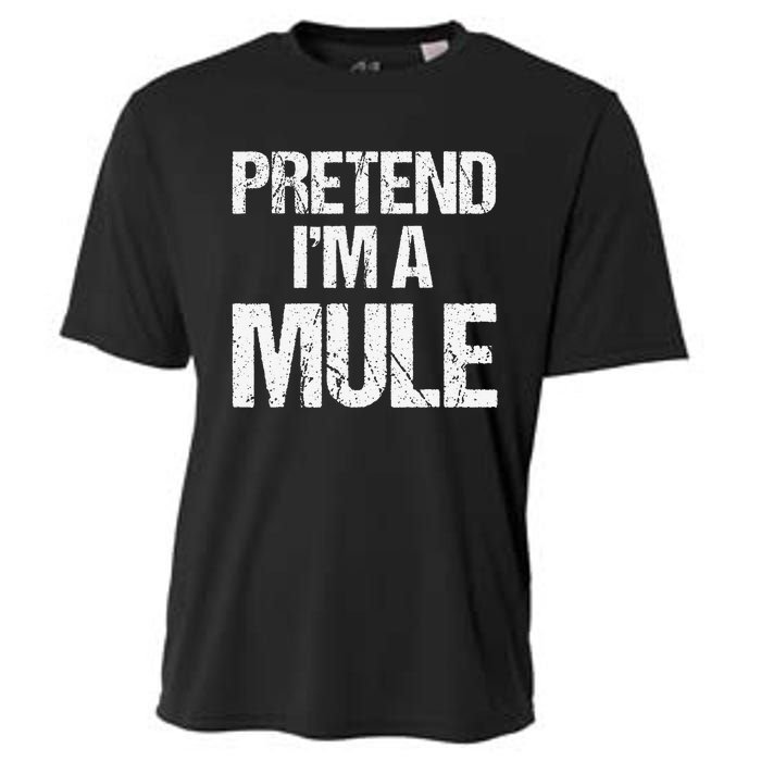 Pretend I'm a Mule Costume Funny Lazy Halloween Cooling Performance Crew T-Shirt