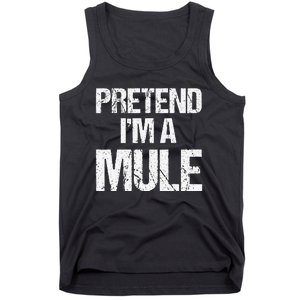 Pretend I'm a Mule Costume Funny Lazy Halloween Tank Top