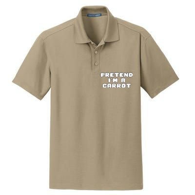 Pretend IM A Carrot Funny Halloween Costume Dry Zone Grid Polo