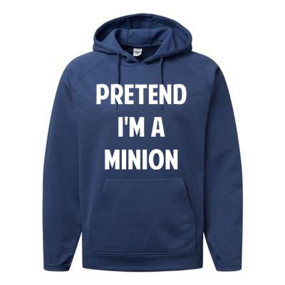 Pretend IM A Minion Costume Party Funny Halloween Minion Performance Fleece Hoodie