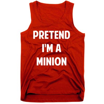 Pretend IM A Minion Costume Party Funny Halloween Minion Tank Top