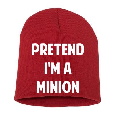 Pretend IM A Minion Costume Party Funny Halloween Minion Short Acrylic Beanie