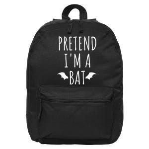 Pretend IM A Bat Lazy Easy Last Minute Halloween Costume 16 in Basic Backpack