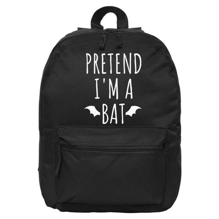 Pretend IM A Bat Lazy Easy Last Minute Halloween Costume 16 in Basic Backpack