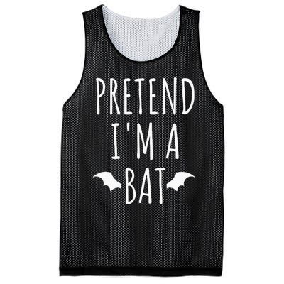 Pretend IM A Bat Lazy Easy Last Minute Halloween Costume Mesh Reversible Basketball Jersey Tank