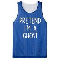 Pretend I'm A Ghost Costume Halloween Lazy Easy Mesh Reversible Basketball Jersey Tank