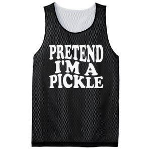 Pretend I'm A Pickle Funny Lazy Halloween Costume Mesh Reversible Basketball Jersey Tank