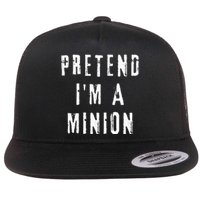 Pretend IM A Minion Costume Party Funny Halloween Minion Flat Bill Trucker Hat