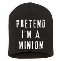 Pretend IM A Minion Costume Party Funny Halloween Minion Short Acrylic Beanie