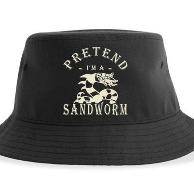 Pretend Im A Sandworm Funny Halloween Party Costume Sustainable Bucket Hat