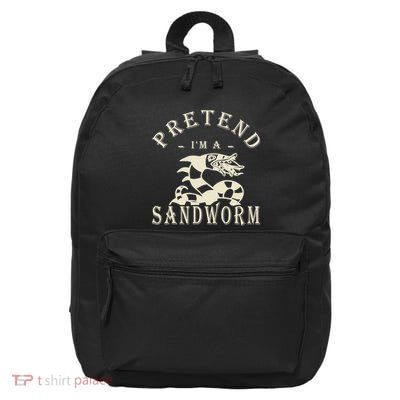 Pretend Im A Sandworm Funny Halloween Party Costume 16 in Basic Backpack