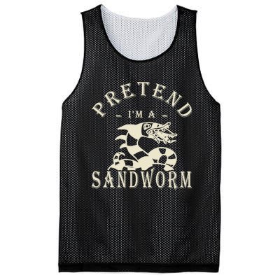 Pretend Im A Sandworm Funny Halloween Party Costume Mesh Reversible Basketball Jersey Tank