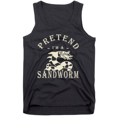 Pretend Im A Sandworm Funny Halloween Party Costume Tank Top