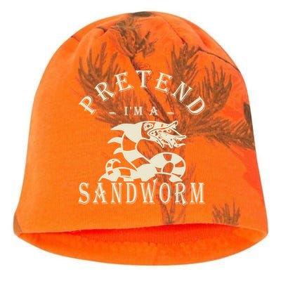 Pretend Im A Sandworm Funny Halloween Party Costume Kati - Camo Knit Beanie