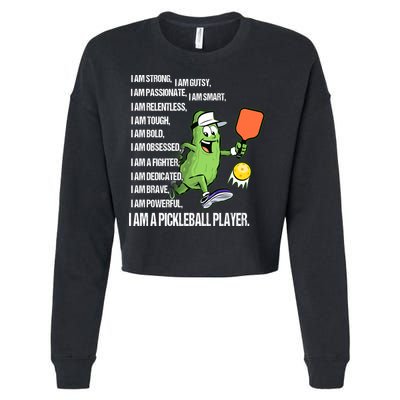 Pickleball I Am SKY Cropped Pullover Crew
