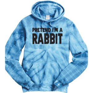 Pretend I'm A Rabbit Easy Halloween Costume Tie Dye Hoodie