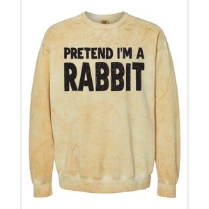 Pretend I'm A Rabbit Easy Halloween Costume Colorblast Crewneck Sweatshirt