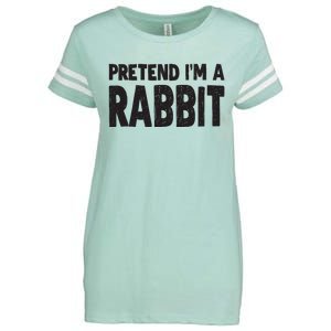 Pretend I'm A Rabbit Easy Halloween Costume Enza Ladies Jersey Football T-Shirt