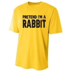 Pretend I'm A Rabbit Easy Halloween Costume Performance Sprint T-Shirt