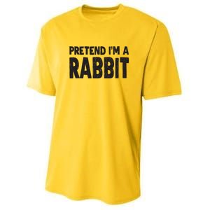 Pretend I'm A Rabbit Easy Halloween Costume Youth Performance Sprint T-Shirt