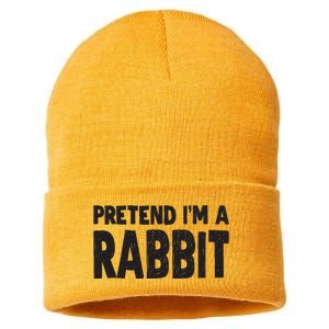 Pretend I'm A Rabbit Easy Halloween Costume Sustainable Knit Beanie