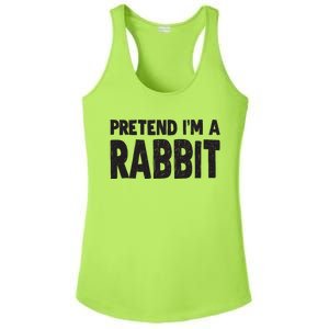 Pretend I'm A Rabbit Easy Halloween Costume Ladies PosiCharge Competitor Racerback Tank