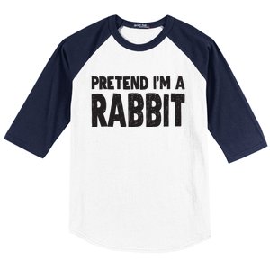 Pretend I'm A Rabbit Easy Halloween Costume Baseball Sleeve Shirt