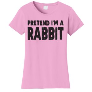 Pretend I'm A Rabbit Easy Halloween Costume Women's T-Shirt