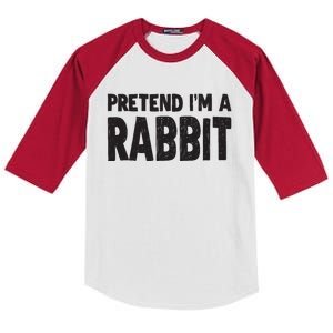 Pretend I'm A Rabbit Easy Halloween Costume Kids Colorblock Raglan Jersey