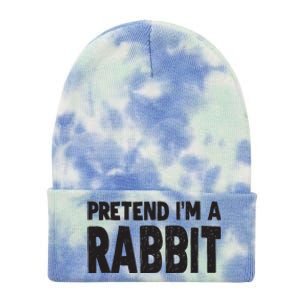 Pretend I'm A Rabbit Easy Halloween Costume Tie Dye 12in Knit Beanie