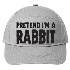 Pretend I'm A Rabbit Easy Halloween Costume 7-Panel Snapback Hat