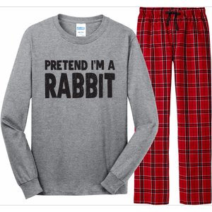 Pretend I'm A Rabbit Easy Halloween Costume Long Sleeve Pajama Set